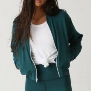 NWT Electric & Rose Hunter Wintergreen (Teal Green) Zip Front Stretch Jacket S